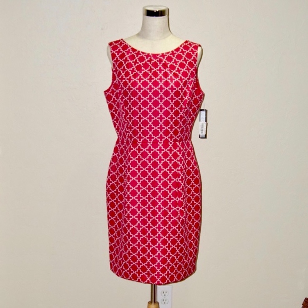 Tahari ASL Geometric Sheath Dress